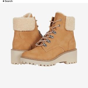Russia tan Sherpa bootie